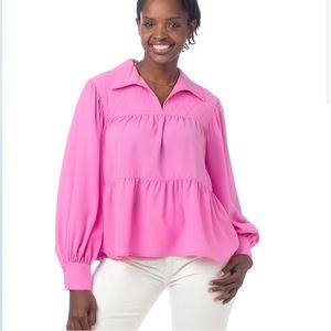 CROSBY by Mollie Burch Josie Top in Bright Orchid Oversized Small Babydoll Top